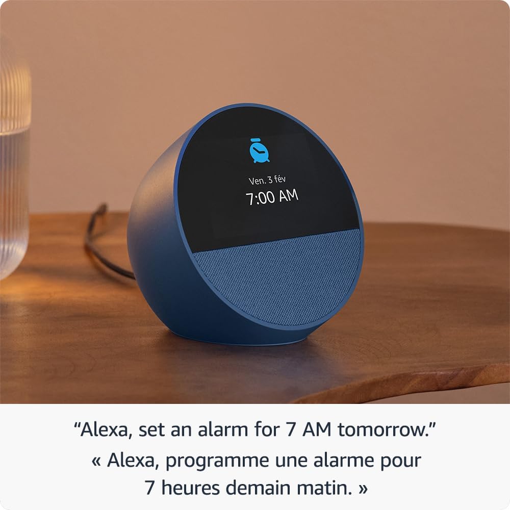 Echo Spot (newest model), Great for nightstands, offices and kitchens, Smart alarm clock with Alexa+ Early Access - Image 3