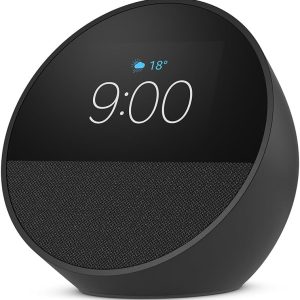 Echo Spot (newest model), Great for nightstands, offices and kitchens, Smart alarm clock with Alexa+ Early Access