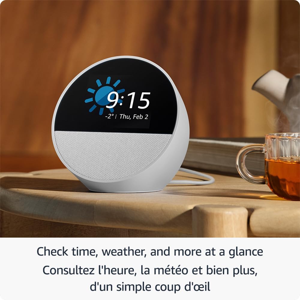 Echo Spot (newest model), Great for nightstands, offices and kitchens, Smart alarm clock with Alexa+ Early Access - Image 5